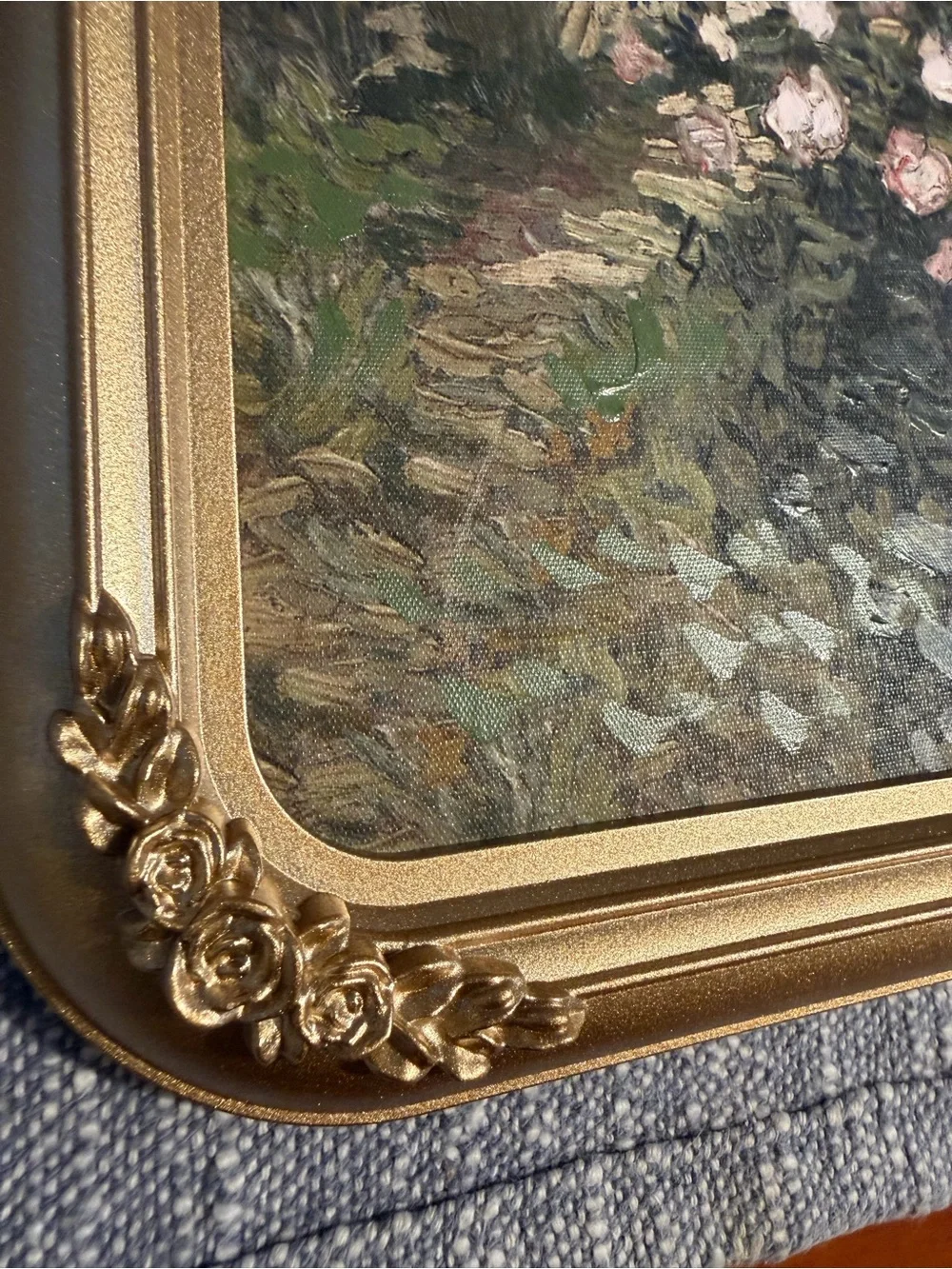 11x14 Roses by Vincent Van Gogh gold arched vintage inspired art work